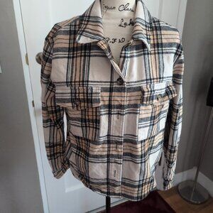 Anthropologie Sanctuary Plaid Shacket Flannel Shacket Women's Sz M